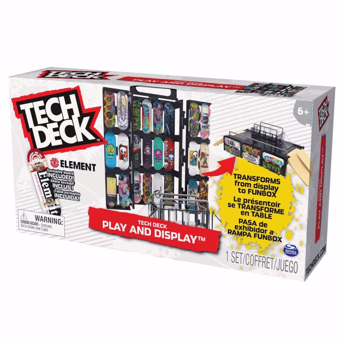 Tech Deck Play and Display Me Paketo Rampas pou Metamorfonetai, Thiki Probolis kai Metaforas kai Monadiko Sanidaki